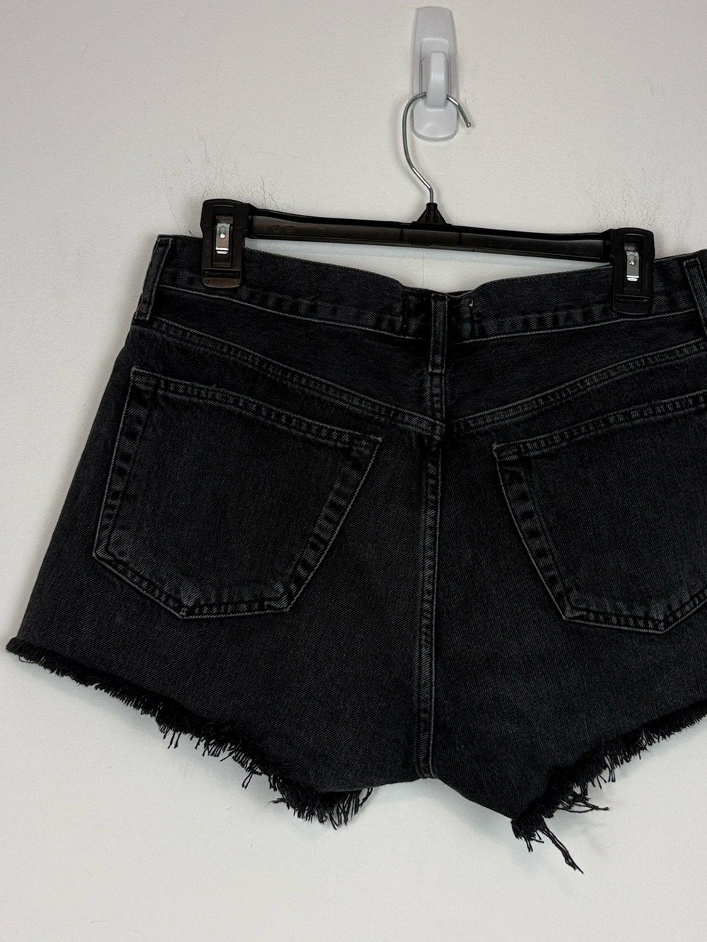 AGOLDE Black Buttonfly Parker Denim/Jean Shorts. Size 27. - Picture 8 of 12